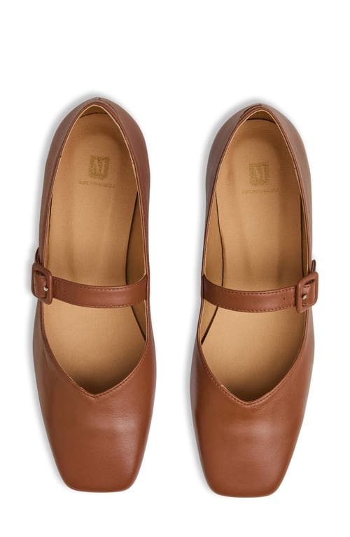 Bruno Magli Elissa Mary Jane Flat In Camel