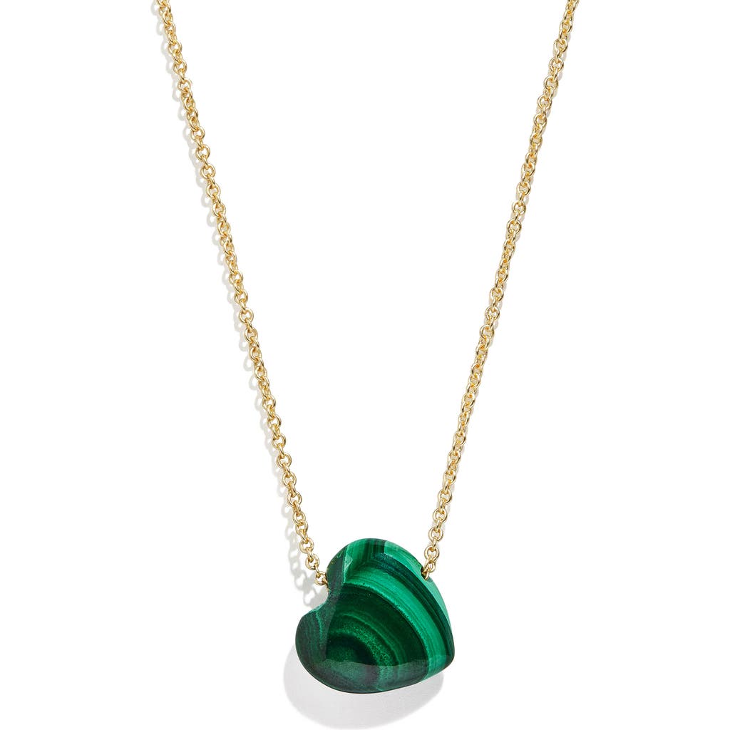 Baublebar Juno Heart Pendant Necklace In Green