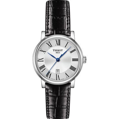 Tissot T-Classic Carson Quartz Leather Strap Watch, 30Mm