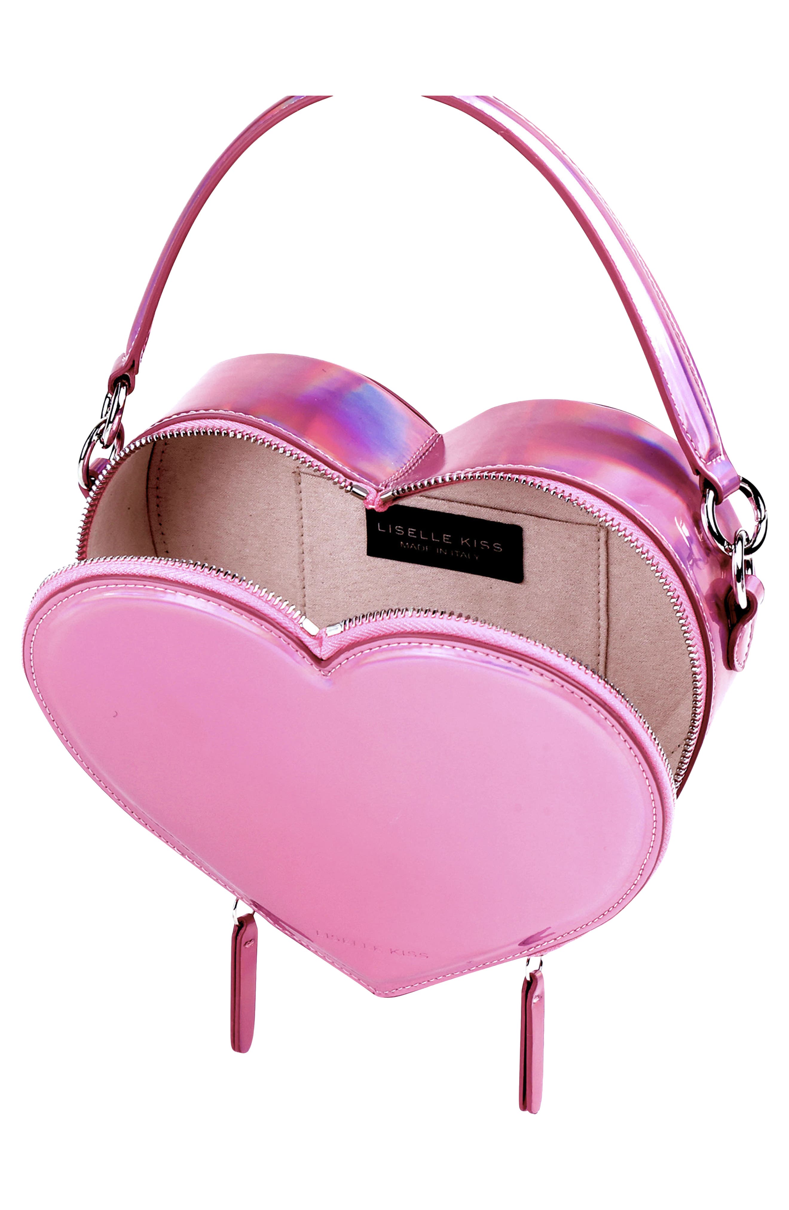 Designer Series Collection Leather Heart Shaped Purse Mirror