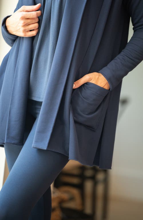 Jjwinks Soho Pocketed Fleece Sweater Jacket In Navy