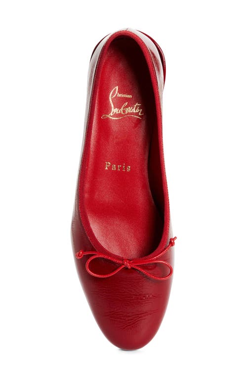 Shop Christian Louboutin Sweetie Jane Bow Ballet Flat In Loubi/lin Loubi