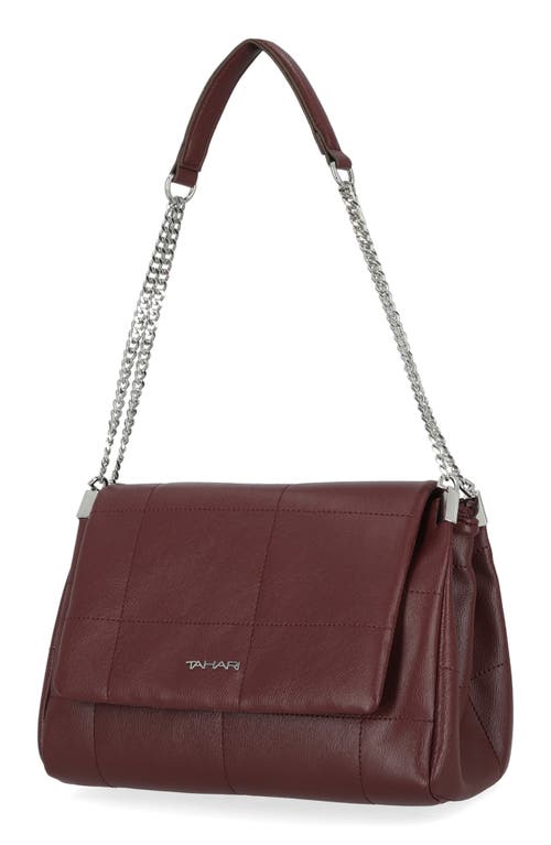 Tahari Sammy Flap Shoulder Bag In Cabernet