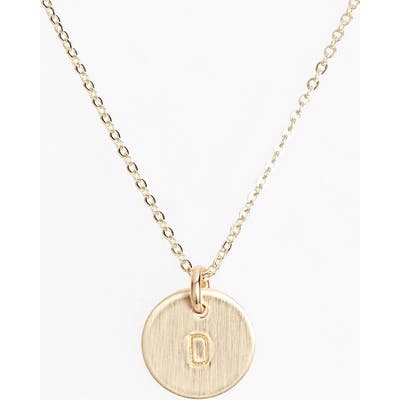 Nashelle 14K-Gold Fill Initial Mini Circle Necklace