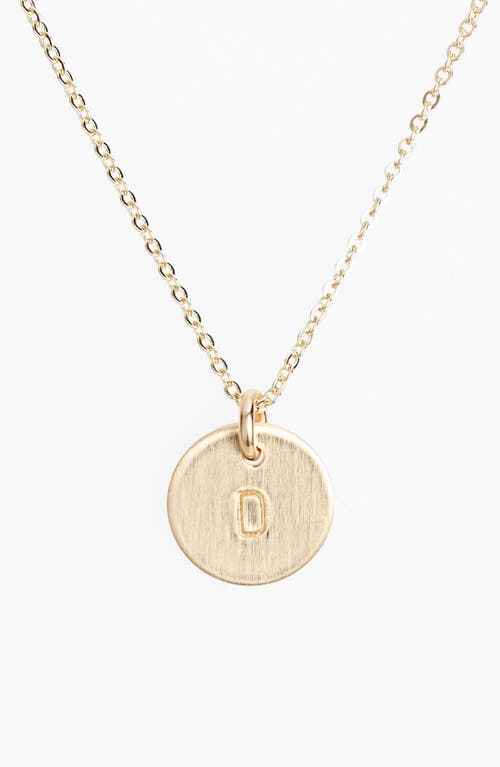 14k-Gold Fill Initial Mini Circle Necklace in 14K Gold Fill D