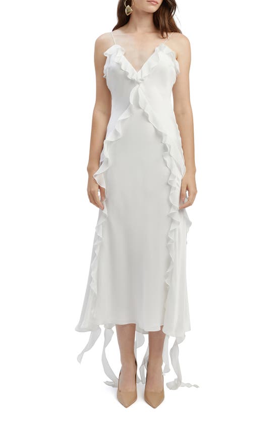 Shop Bardot Marsella Ruffle Cocktail Dress In Orchid White