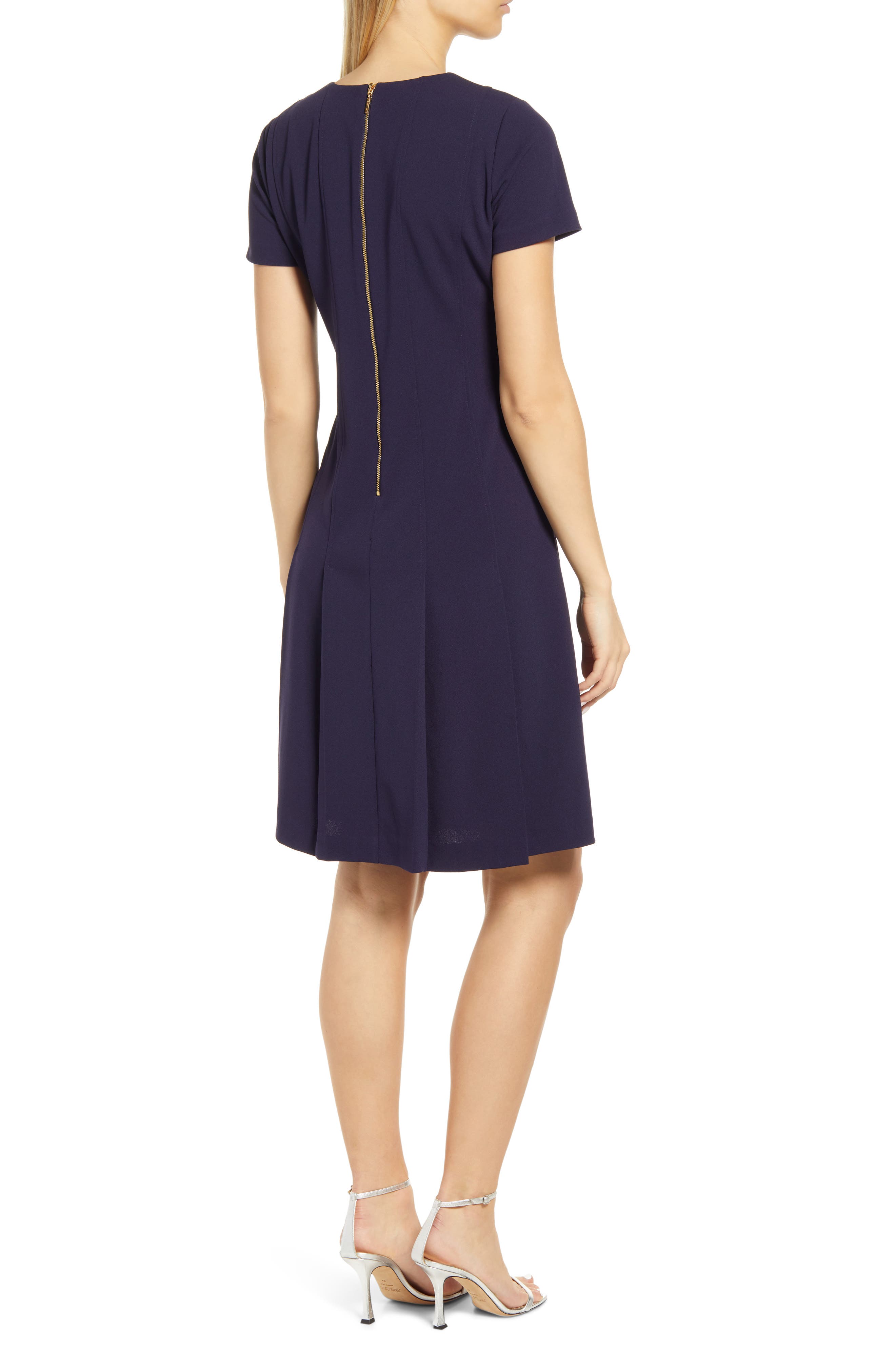 TAHARI ASL Fit \u0026 Flare Stretch Crepe 