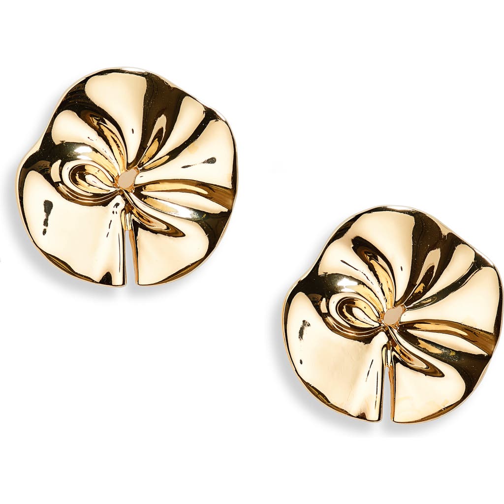 Shop Stephan & Co. Twisted Statement Stud Earrings In Gold