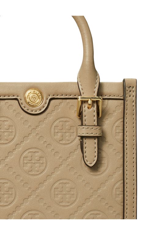 Tory Burch Mini T Monogram Tote Bag In Fresh Clay