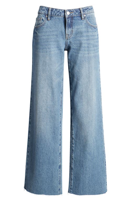 Pacsun Raw Edge Wide Leg Jeans In Asher Dark Wash
