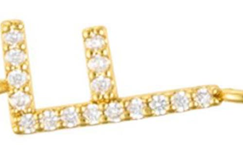 Adornia Pavé Cubic Zirconia Initial Anklet In Gold-f