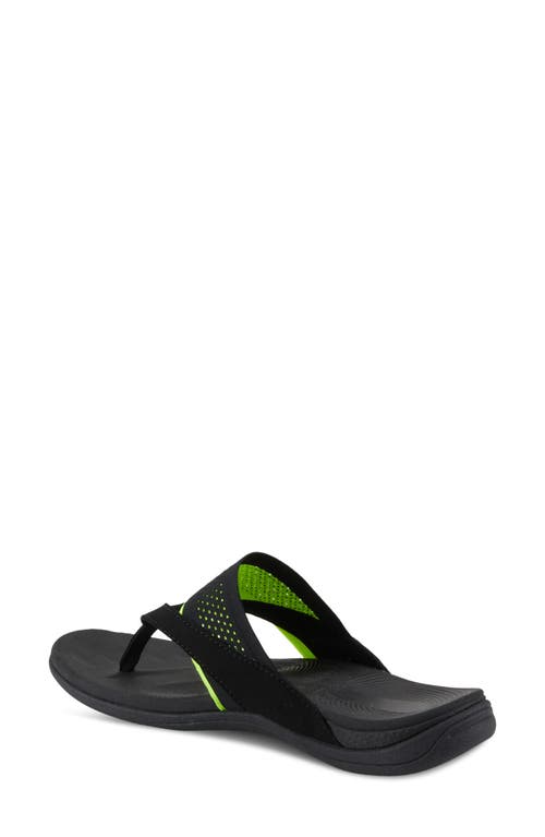 Shop Flexus By Spring Step Portofino Mesh Flip Flop In Black