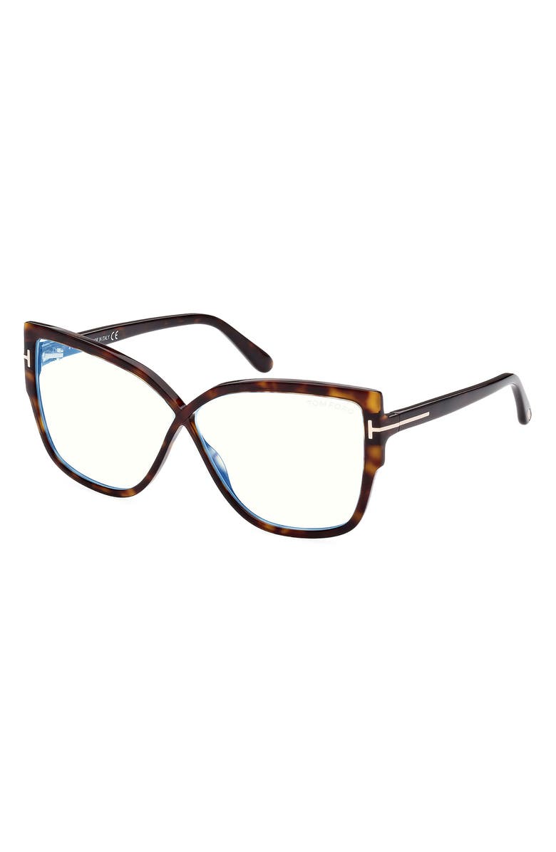 Tom Ford 60mm Rectangular Blue Light Blocking Glasses Nordstrom 1104