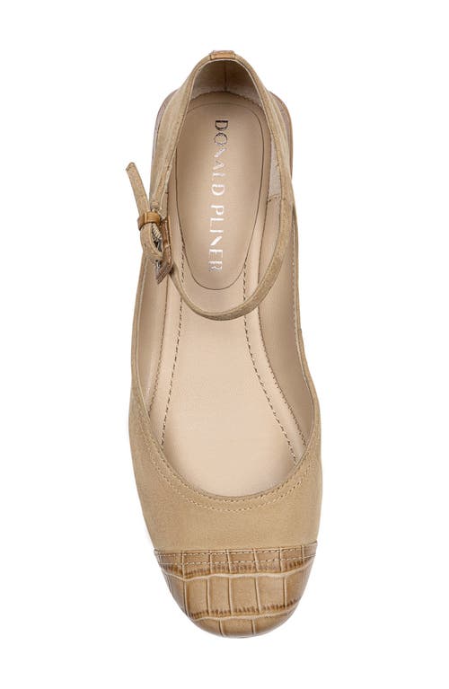 Shop Donald Pliner Larro Cap Toe Mary Jane Flat In Tobacco