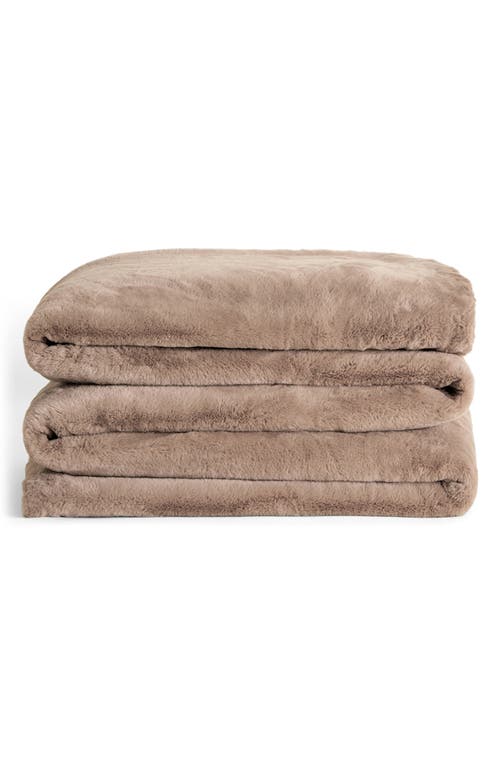 UnHide Cuddle Puddles Plush Throw Blanket in Mocha Shar-Pei at Nordstrom