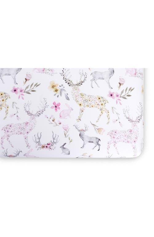 Oilo Fitted Crib Sheet in Blush Fawn at Nordstrom