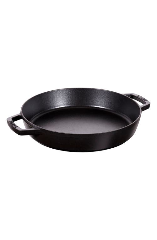 Staub 13-Inch Enameled Cast Iron Double Handle Fry Pan in Black at Nordstrom