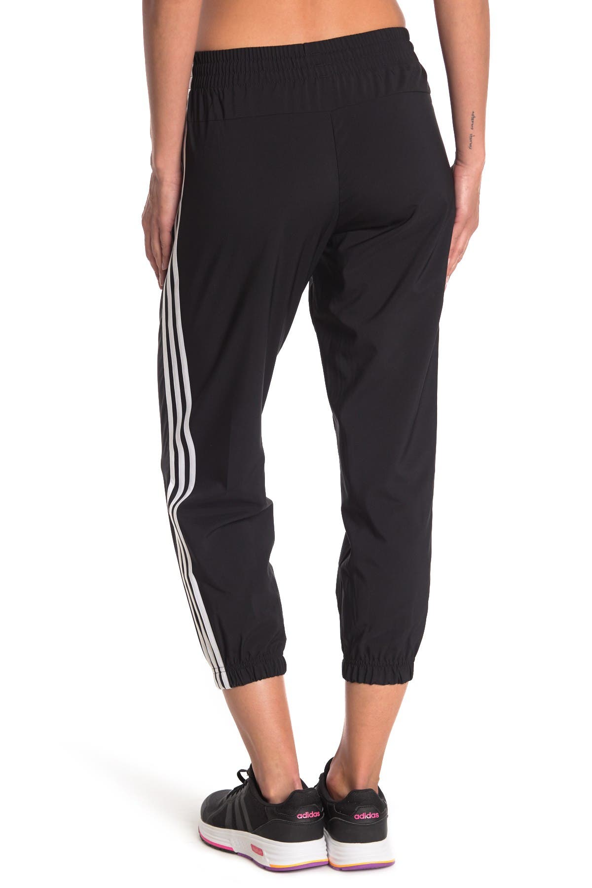adidas 3 stripe woven joggers