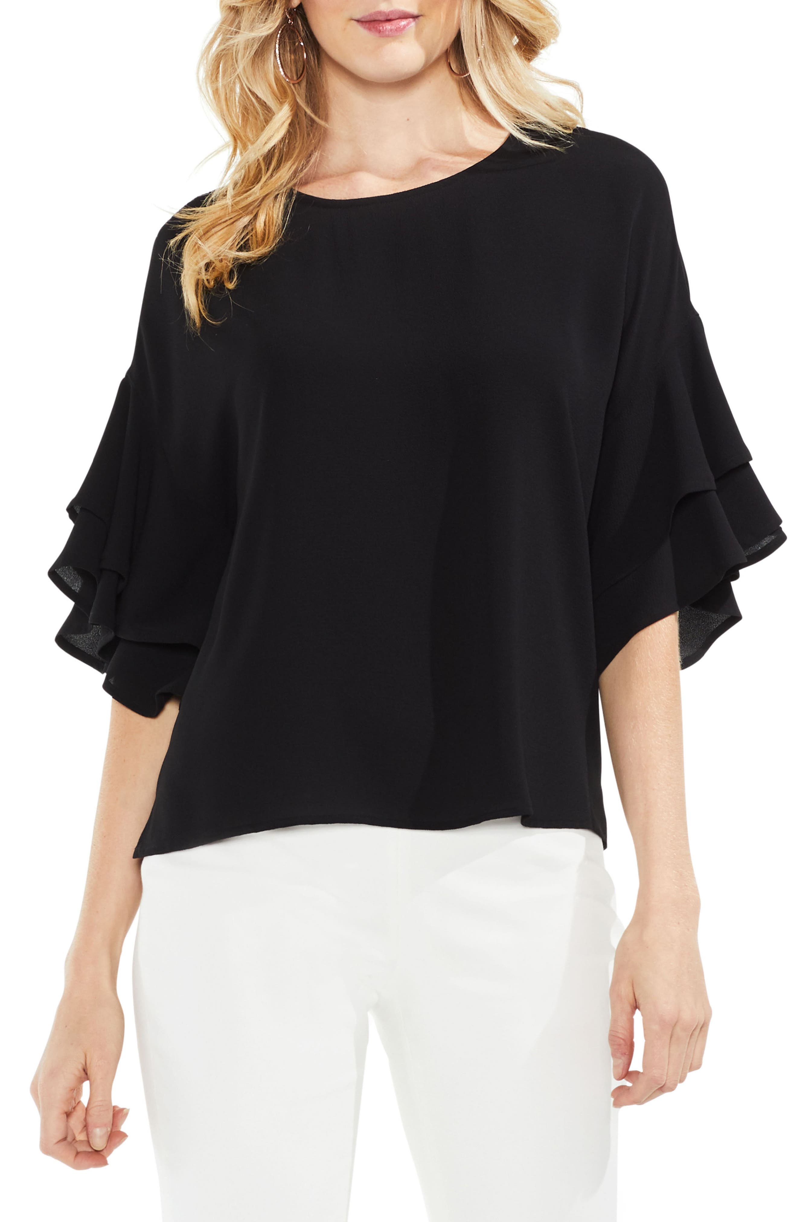 vince camuto ruffle sleeve top