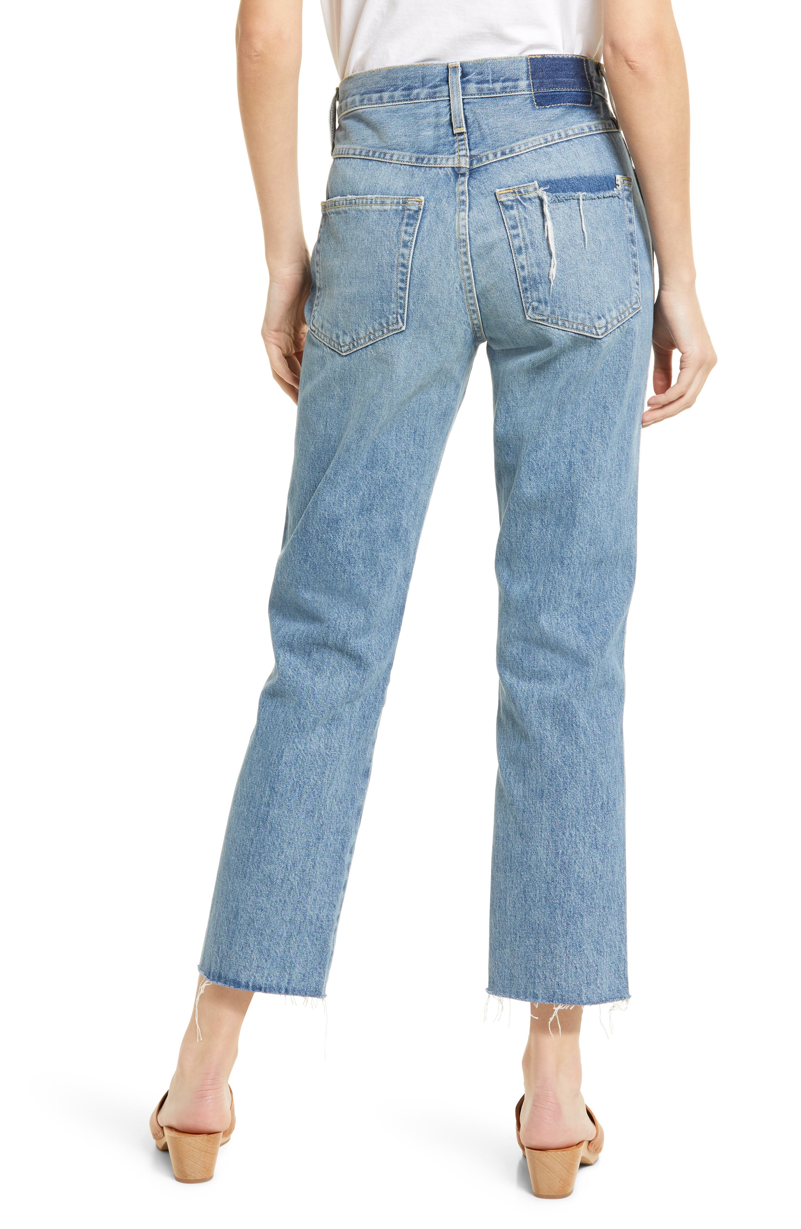 AMO Loverboy High Waist Raw Hem Crop 