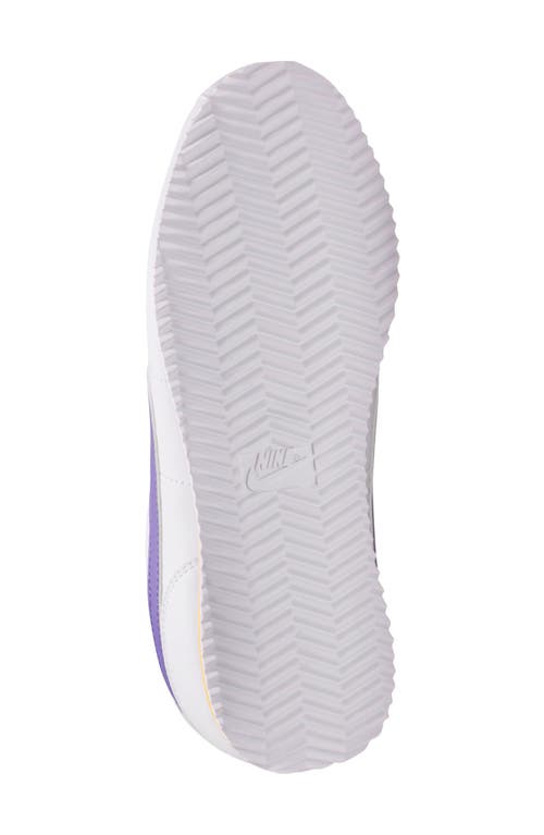 Nike Cortez Easyon Little Kids' Shoes In White/ Purple/ Varsity Maize