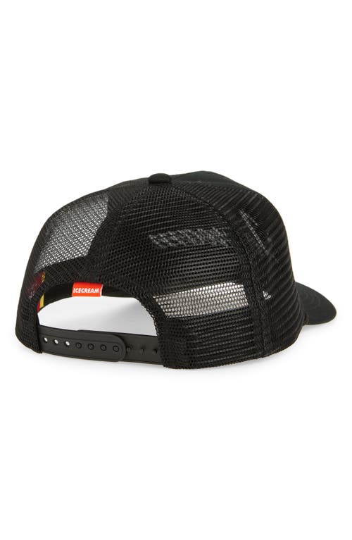 Icecream Gleam Logo Trucker Hat In Black