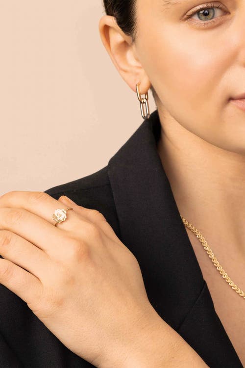 Oradina 14k Gold Shift Drop Earrings In Two-tone Gold