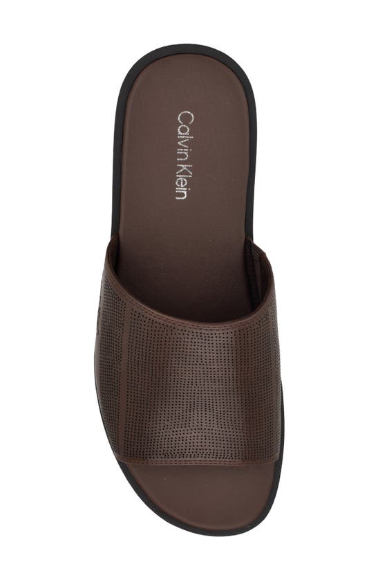 Shop Calvin Klein Espar Slide Sandal In Brown