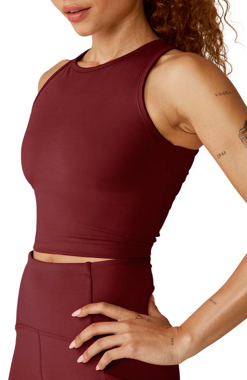 Shop Beyond Yoga Powerbeyond Strive Crop Tank In California Merlot