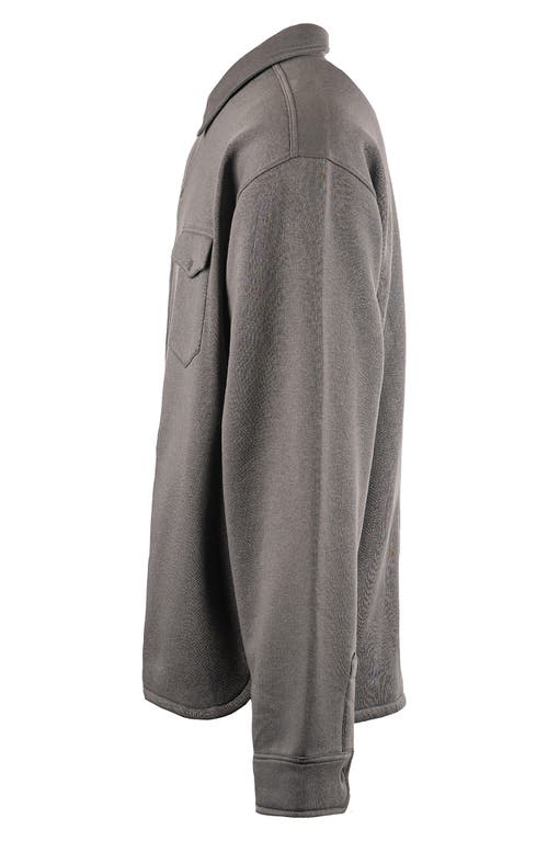 Burnside Fleece Shirt Jacket In Steel