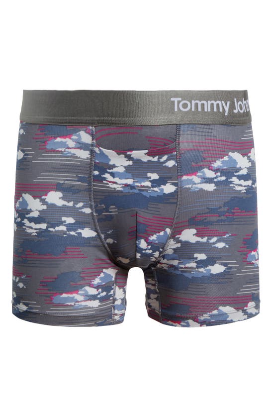 Shop Tommy John 4-inch Cool Cotton Boxer Briefs In Quiet Shade Cloudscape