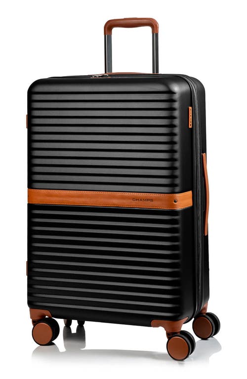 Champs Vintage 24-inch Hardside Spinner Packing Case In Black