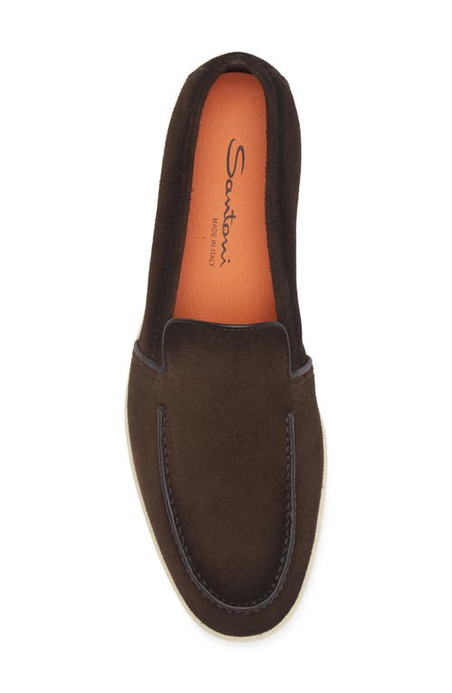 Shop Santoni Malibu Loafer In Dark Brown