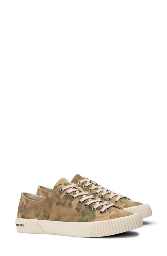 Seavees Darby Sneaker In Khaki Camouflage