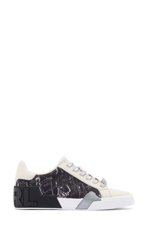 Karl Lagerfeld Paris Marquise Sneaker In Black/soft White