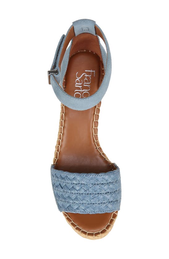 Shop Franco Sarto Clemens Ankle Strap Platform Wedge Sandal In Denim