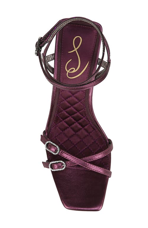 Shop Sam Edelman Trevin Ankle Strap Sandal In Metallic Orchid