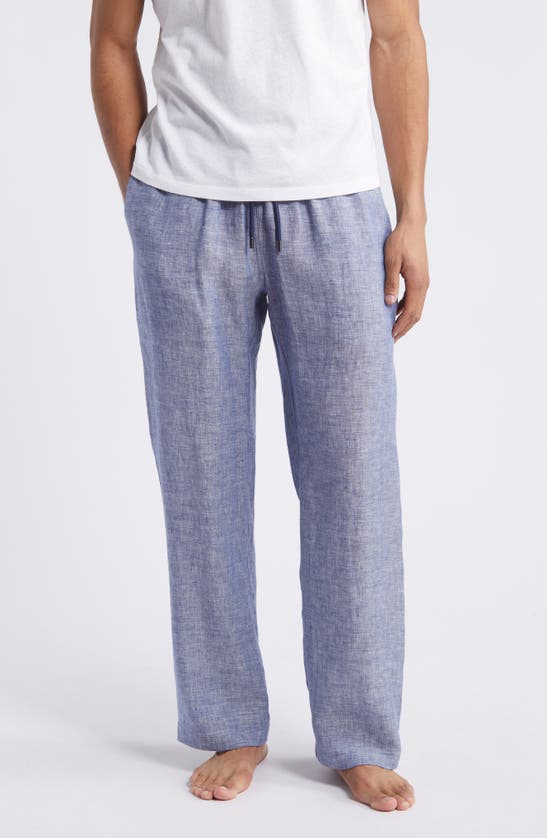 Shop Daniel Buchler Linen Pajama Pants In Denim