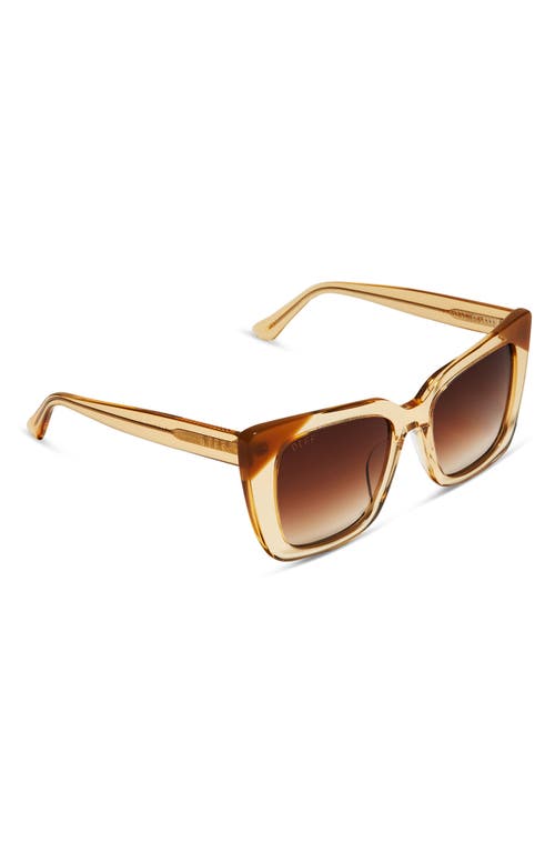 Shop Diff Lizzy 54mm Gradient Cat Eye Sunglasses In Honey Crystal