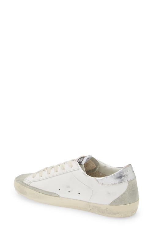 Golden Goose Super-star Leather Sneakers - Women's - Buffalo Leather/fabric/rubber In White/gold/silver