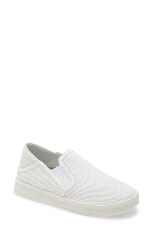 OluKai Ki‘ihele Slip-On Sneaker in Bright White/Bright White