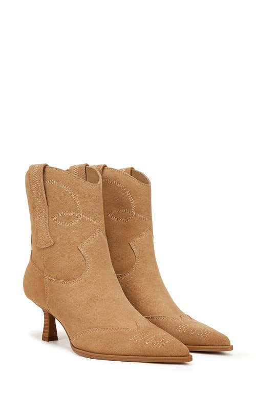 Circus Ny By Sam Edelman Women's Yolanda Kitten-heel Western Booties In Golden Caramel