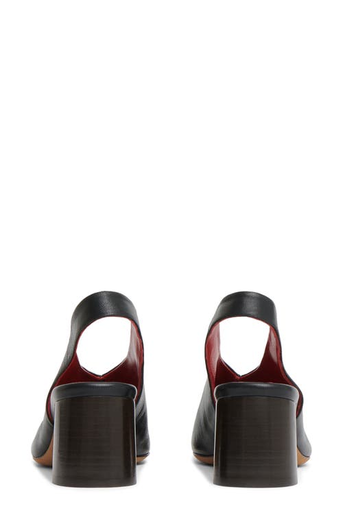 Shop Mansur Gavriel Glove Slingback Pump In Black/flamma