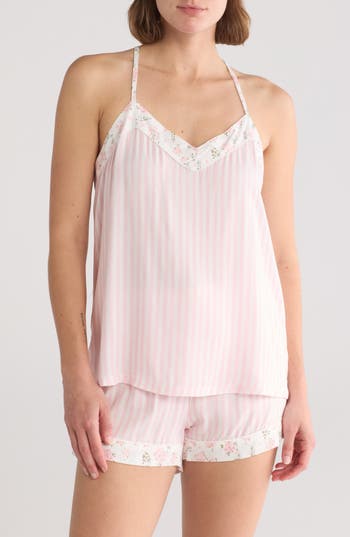 Shop Pj Salvage Stripe Short Pajamas In Ivory/pink