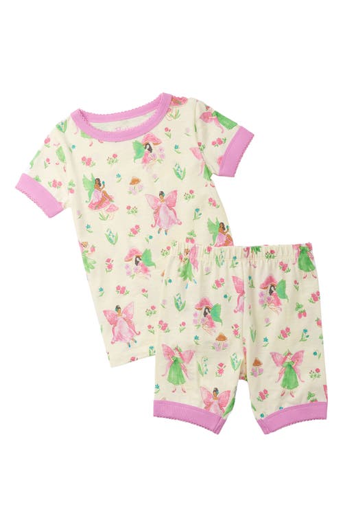 Hatley Kids' Forest Fairies Fitted Two-Piece Organic Cotton Short Pajamas Natural at Nordstrom,
