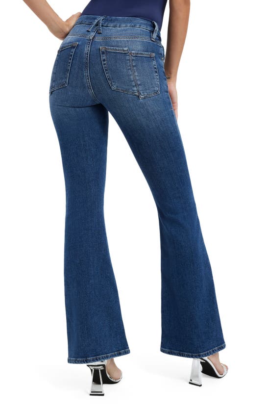 Good American Good Legs Cropped High-rise Bootcut Jeans In Indigo329