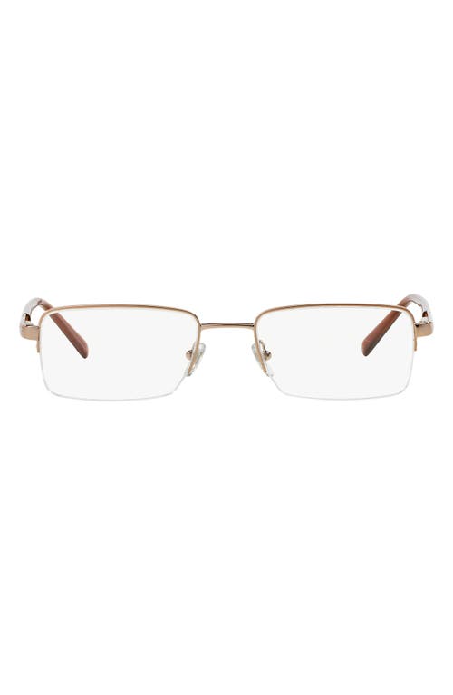 Versace 50mm Square Optical Glasses in Bronze at Nordstrom