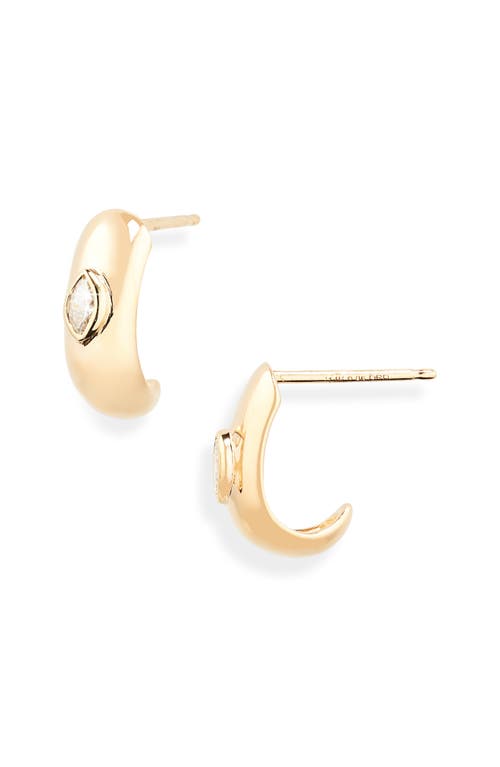 Dana Rebecca Designs Alexa Jordyn Marquise Diamond Hoop Earrings in Yellow Gold/Diamond at Nordstrom