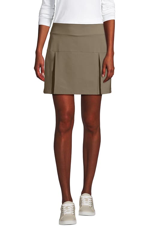 Shop Lands' End School Uniform Performance Pleated Skort Above The Knee In Khaki