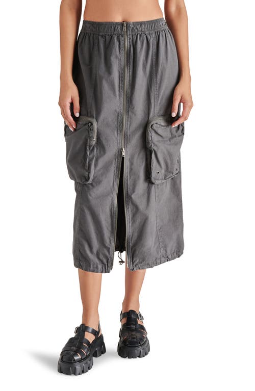 Vanessa Cotton Cargo Skirt in Charcoal Grey